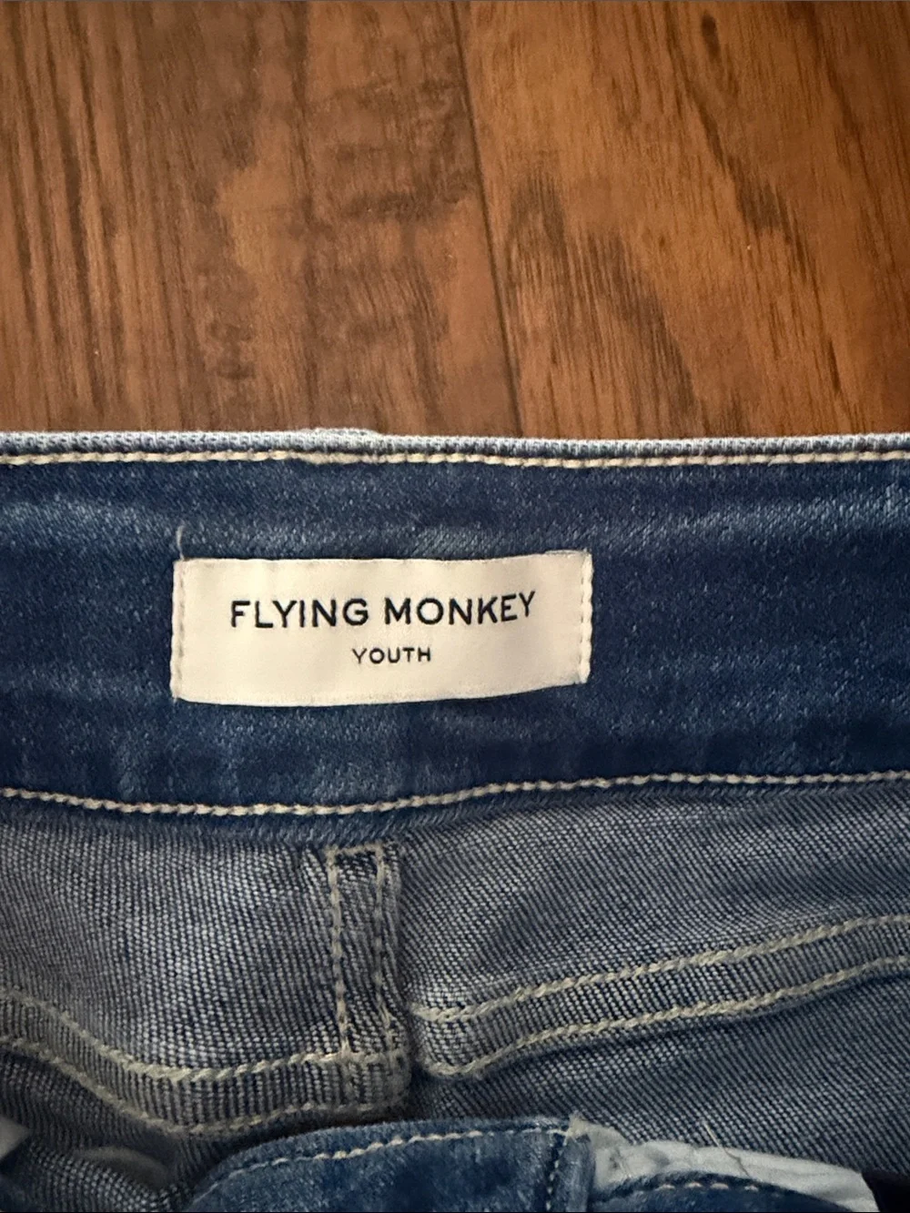 Flying Monkey Distressed Flare Jeans